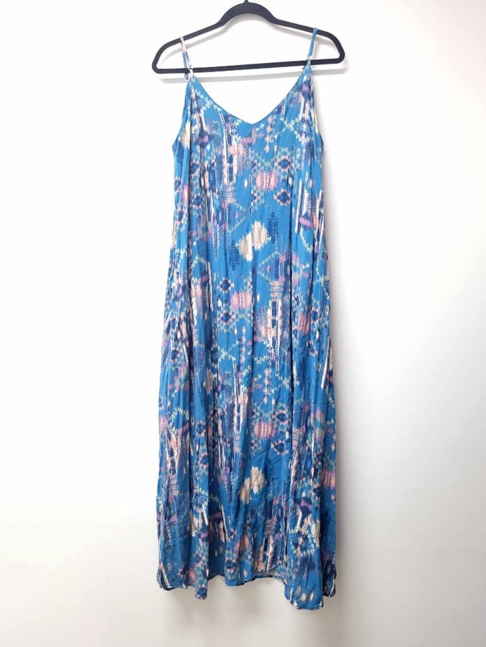 Savanna Jane Womens Boho Sleeveless V Neck Maxi Dress Size S Multicolor - Picture 2 of 6